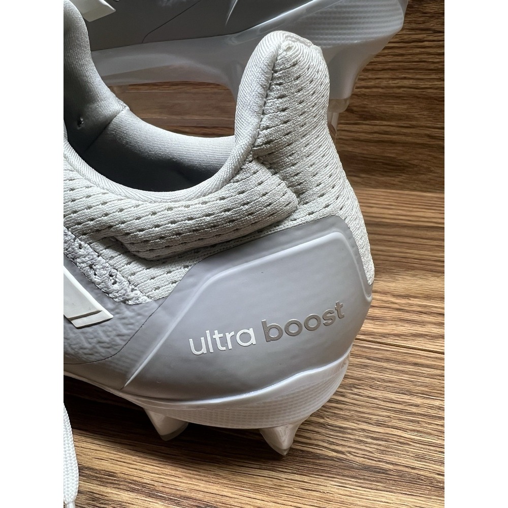 NEW Adidas Ultraboost Football Cleats White Granite Gray Size 9 JP7409 - Picture 5 of 13